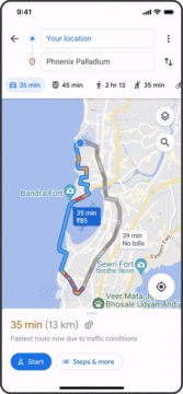 Mapy Google Maps cena mýtného