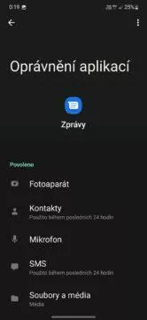 nastavení oprávnění one ui