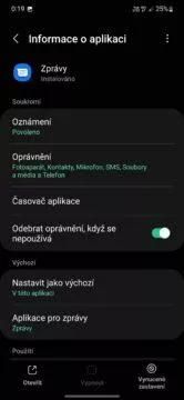 nastavení samsung telefon