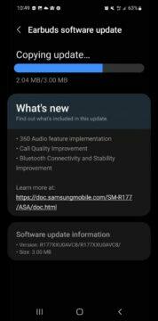 Samsung Galaxy Buds2 Galaxy Buds Live 360 Audio update aktualizace