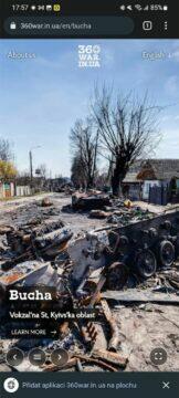 Ukrajina válka web 360war 360 panoramata prohlídka Bucha