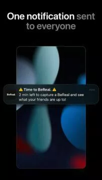 BeReal sociální síť aplikace 1 notifikace