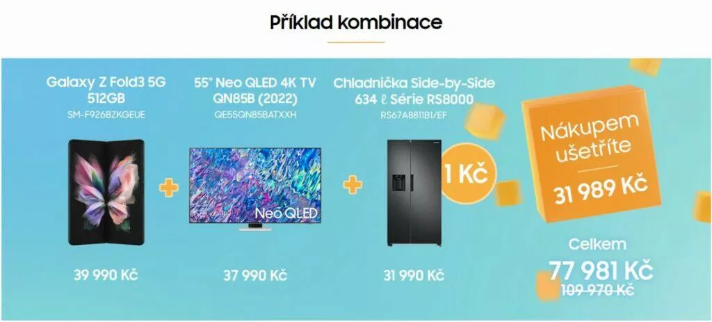 Galaxy Unlocked 2+1 za korunu priklad kombinace