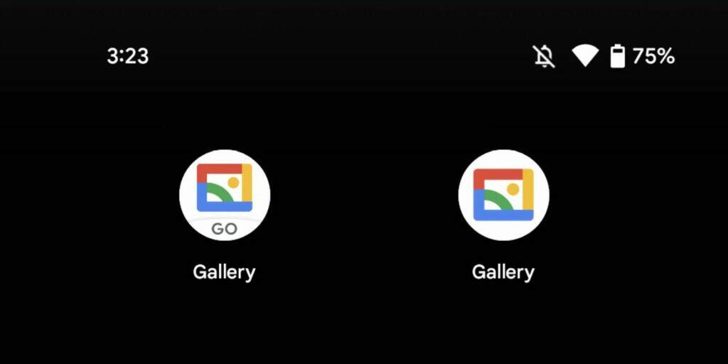 Google Galerie Go aplikace změna názvu