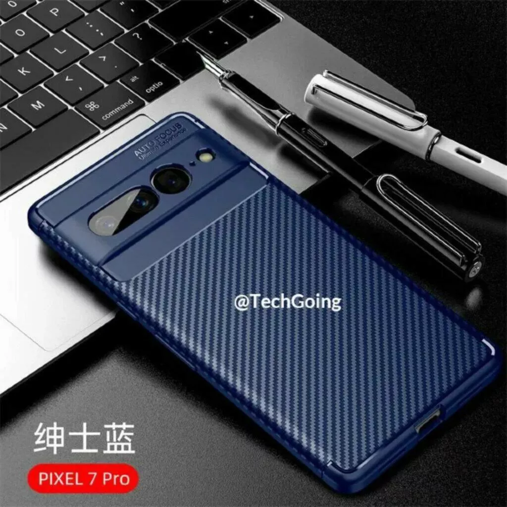 google pixel 7 pro obal rendery modry