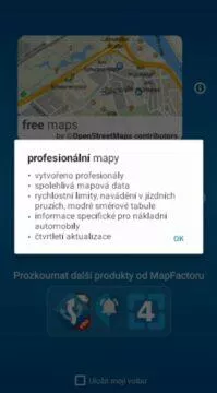 MapFactor Navigator 7.2 vyber mapy