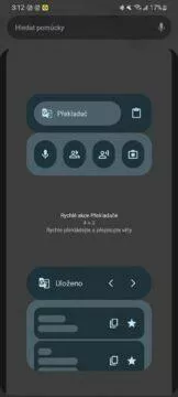 Překladač Google Material You widget nabídka