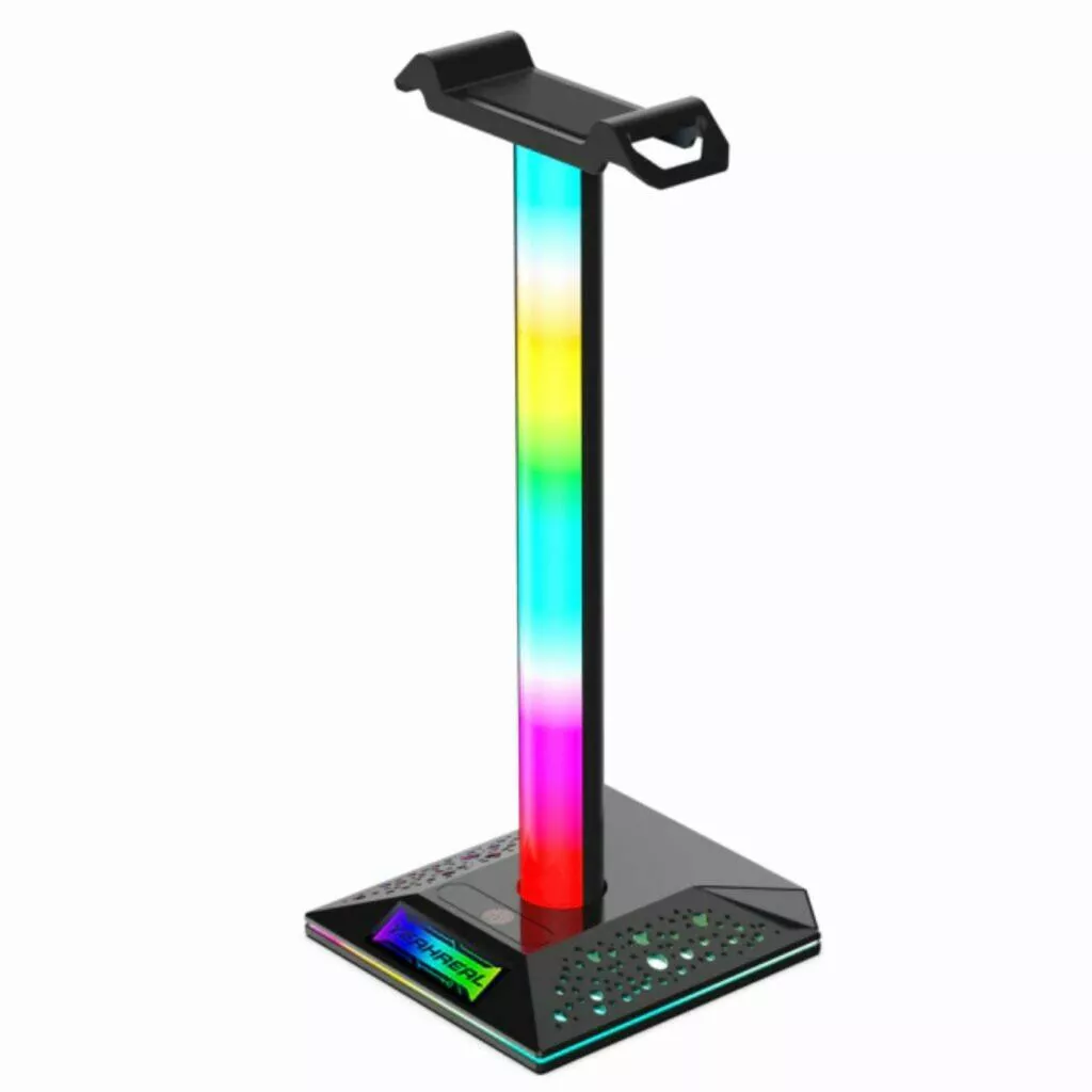 RGB stojánek na sluchátka barvy