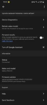 Samsung Galaxy Watch4 Google Asistent aktivace Wear OS nastavení