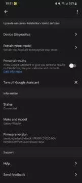 Samsung Galaxy Watch4 Google Asistent aktivace Wear OS nastavení