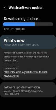 Samsung Galaxy Watch4 update aktualizace květen 2022