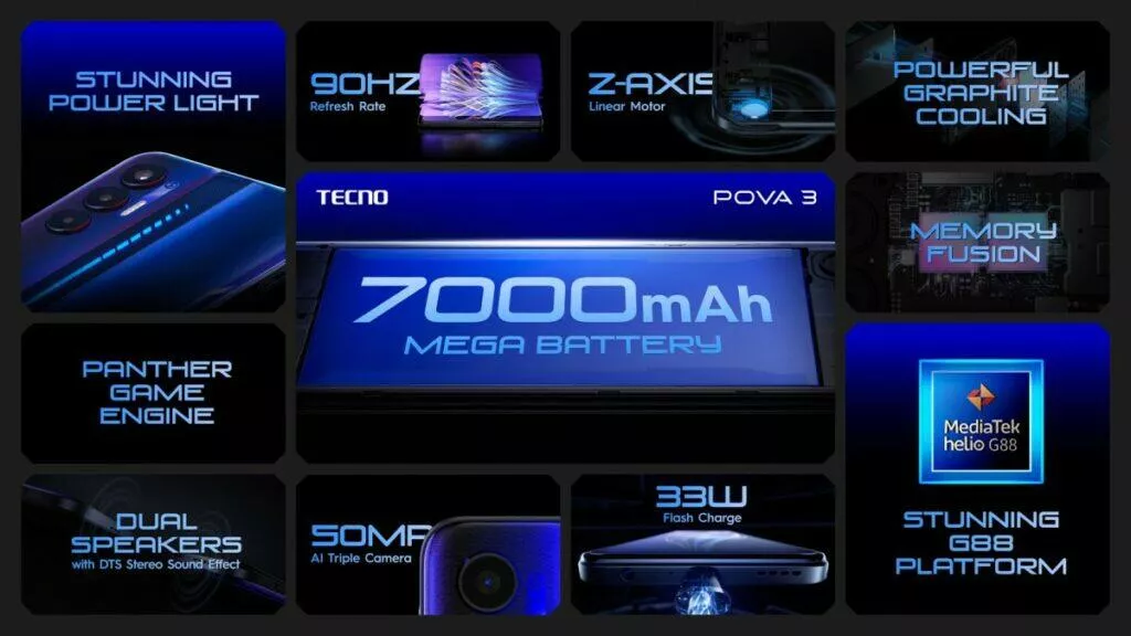 TECNO Pova 3 specifikace
