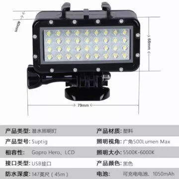 Vodotěsné světlo parametry