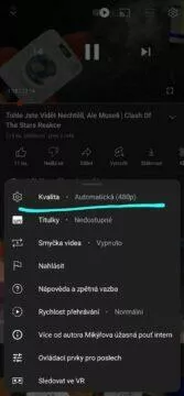 YouTube aplikace vyšší rozlišení trvale návod kvalita menu