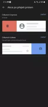 3 tipy aplikace Gmail akce po přejetí prstem 2