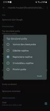 3 tipy aplikace Gmail typ doručené pošty 3