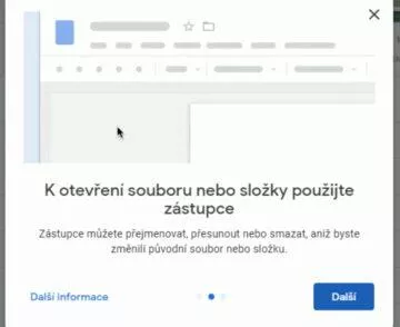 Disk Google zástupce soubory složky nápověda 2