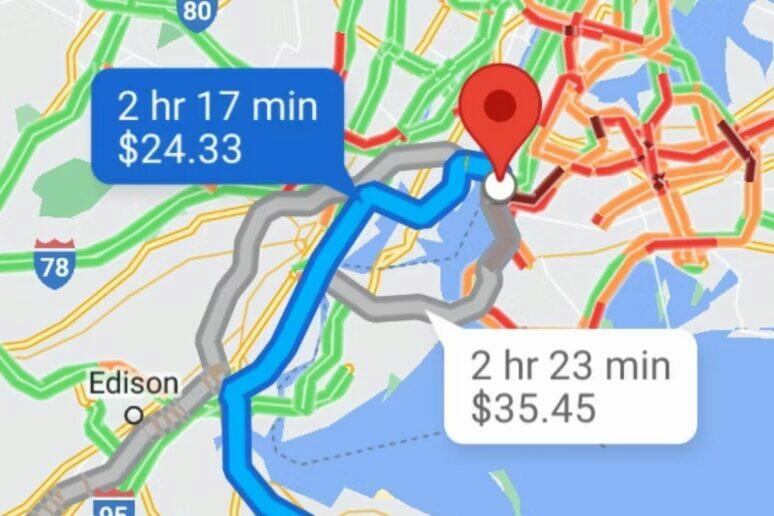 Mapy Google cena mýtného spuštění USA
