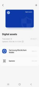 Samsung Wallet blockchain