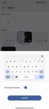 změna motivu gboard