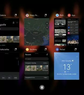 EMUI 12 spuštěné aplikace
