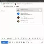 Gmail přidávání příjemců novinky rozbalovací nabídka