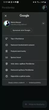 Google Peněženka Wallet náhrada Google Pay 7 profil