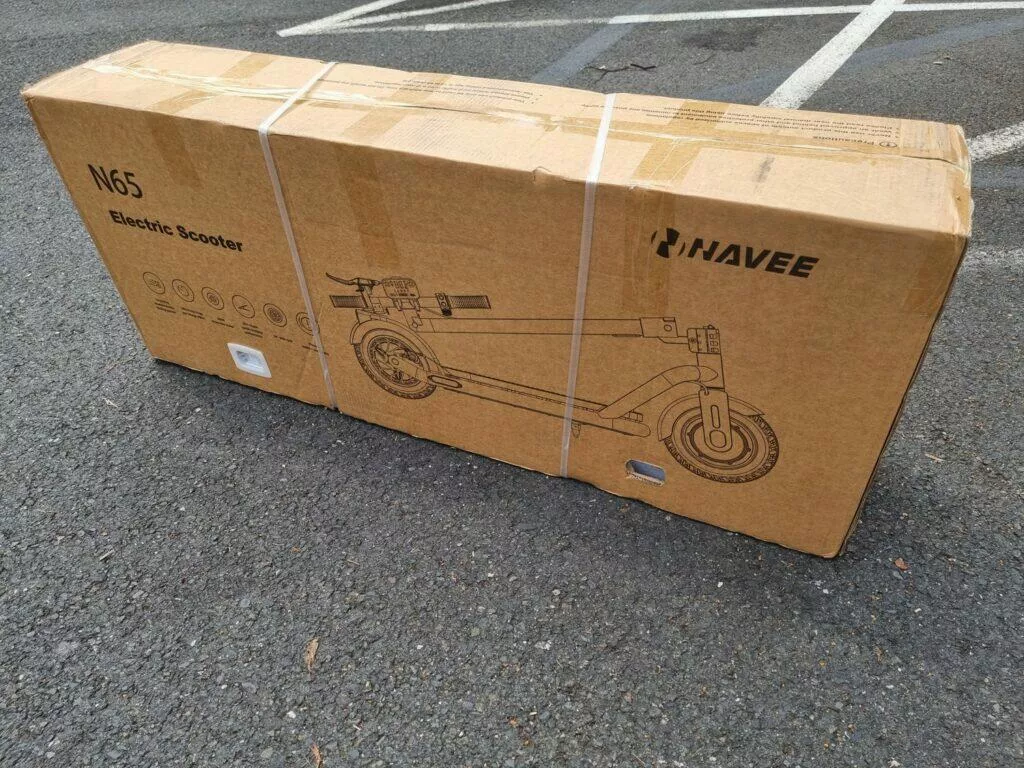 NAVEE N65 elektro koloběžka test krabice