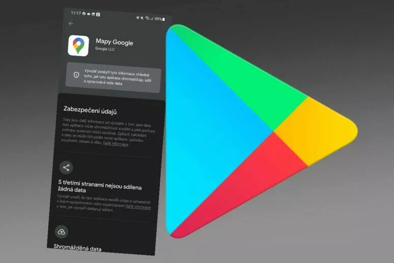 Obchod Google Play oprávnění aplikace zabezpečení údajů