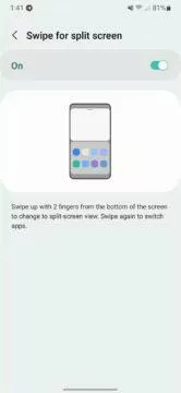 One UI 5 Android 13 Samsung ukázky gesta split screen