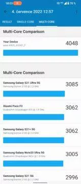 rog phone 6 výsledek geekbench