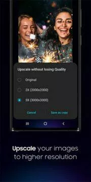 Samsung aplikace Galaxy Enhance-X zvětšení