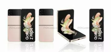 Samsung Galaxy Z Flip4 rendery barvy design tvary pink gold růžové zlato