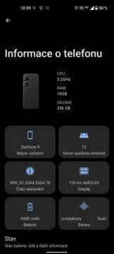 zenfone 9 systém