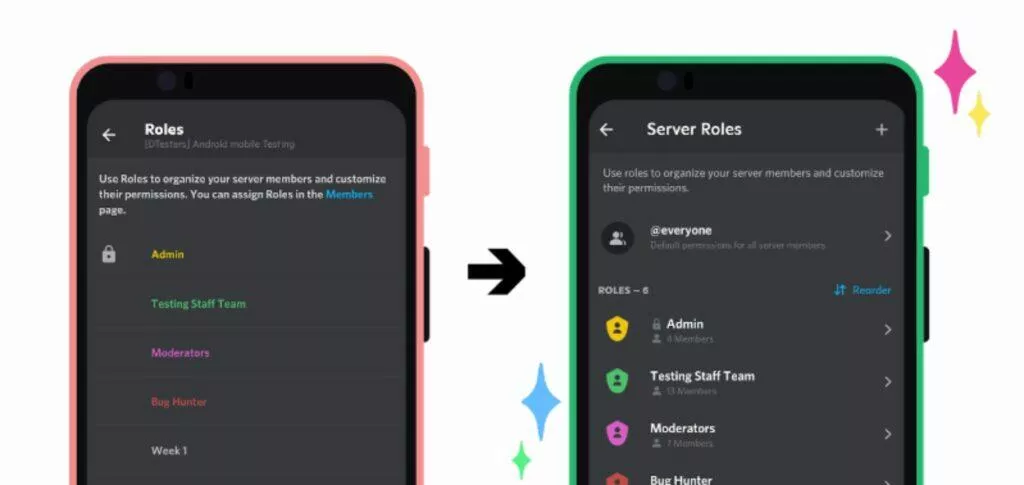 Discord Android aplikace úpravy redesign