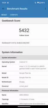 google pixel 6a geekbench