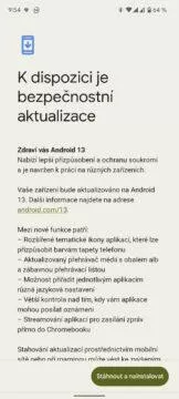 google pixel android 13 aktualizace