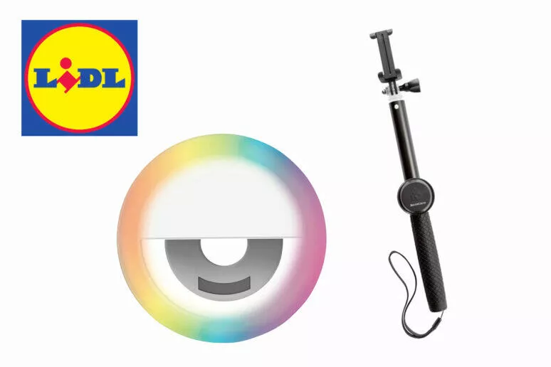 lidl selfie tyč rgb kruhové světlo