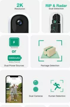 Lindo Dual Camera Video Doorbell zvonek parametry