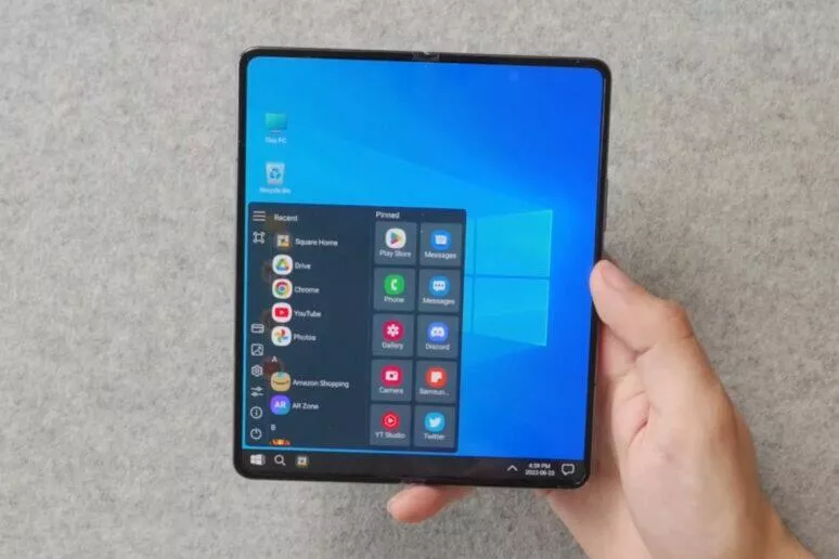 Samsung Galaxy Z Fold4 Windows Phone launcher