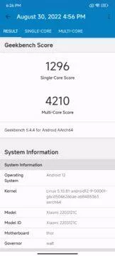 xiaomi 12s ultra geekbench