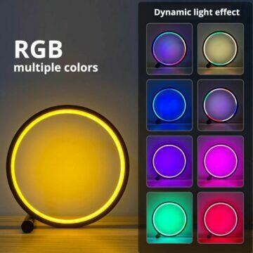 Ambientní kruhové RGB LED světlo na stůl