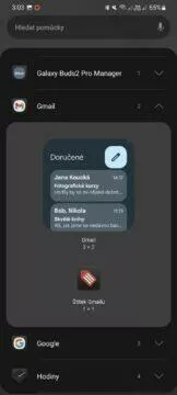 Gmail aplikace widget