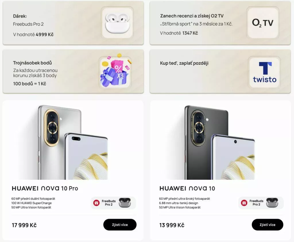 Huawei Nova 10 a Nova 10 pro