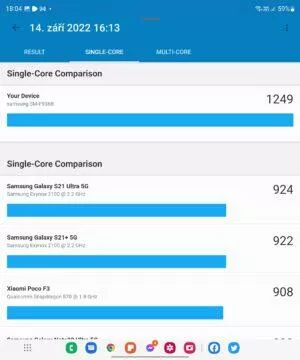 samsung galaxy z fold4 geekbench