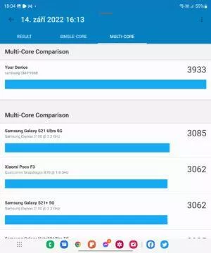 samsung galaxy z fold4 geekbench 5