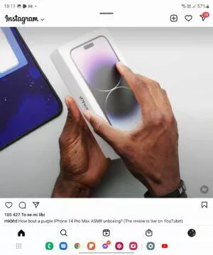 samsung galaxy z fold4 instagram