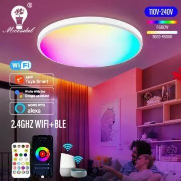 Stropní kulaté RGB LED světlo W-Fi Tuya