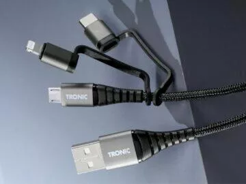 TRONIC LIDL 3v1 nabíjecí kabel USB-C USB-A Lightning