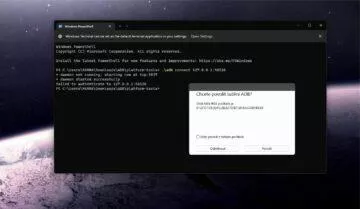 Windows 11 Android aplikace Terminal ADB connect